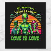 銀河系エイリアンカップル ワインラベル (シングルラベル)