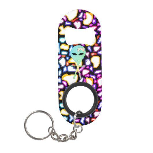 銀河系エイリアン キーホルダー栓抜き (正面)