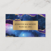 銀河系エレガントユニコーン金ゴールドアガートラグジュアリー 名刺 (正面)