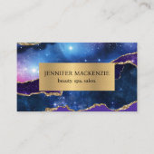 銀河系エレガントユニコーン金ゴールドアガートラグジュアリー 名刺 (正面)