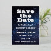 銀河系エレガント天QRコード星座 箔招待状 (立ち正面)