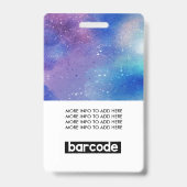 銀河系カスタムの従業員の写真パーソナライズされた名 バッジ (裏面)