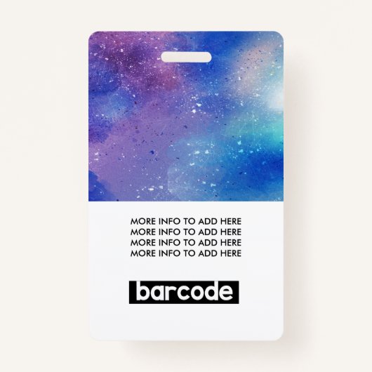 銀河系カスタムの従業員の写真パーソナライズされた名 バッジ (裏面)