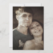 銀河系カップル赤ちゃんシャワー写真招待状 招待状 (裏面)