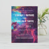 銀河系カップル赤ちゃんシャワー招待状 招待状 (スタンド正面)