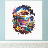 銀河系カップ キャンバスプリント (インサイチュ (ウッドフロア))