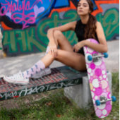 銀河系カラフルパーソナライズされた水玉模様 スケートボード