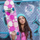 銀河系カラフルパーソナライズされた水玉模様 スケートボード