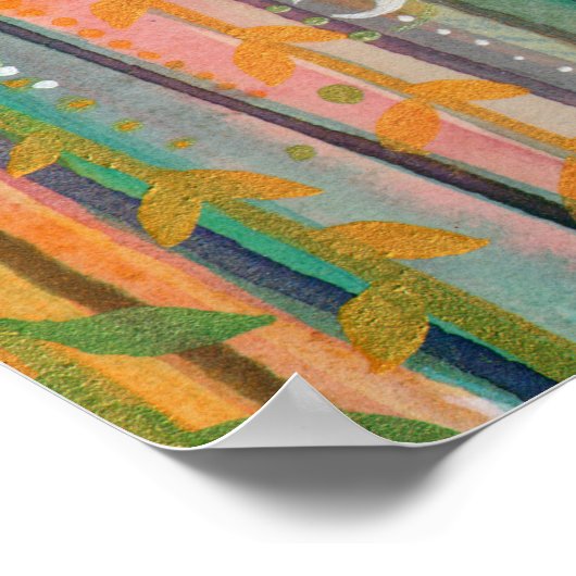 銀河系ガールビューティフルボホジプシーファンタジーアートウーマン ポスター (角)