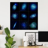 銀河系ギャラリー – 9つの壮観な銀河系 ポスター (ホームオフィス)