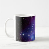 銀河系クラスターパープルシテラルフルフォト コーヒーマグカップ (左)