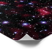 銀河系クラスタAbell 901/902ハッブル宇宙写真 ポスター (角)