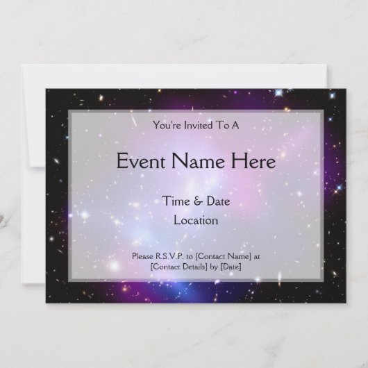 銀河系クラスタMACS J0717 (ハッブル望遠鏡) 招待状 (正面)