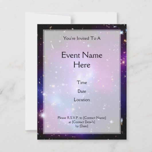 銀河系クラスタMACS J0717 (ハッブル望遠鏡) 招待状 (正面)