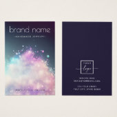 銀河系グリッターカスタム雲イヤリングディスプレイカード (正面&裏面)