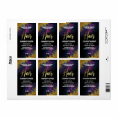 銀河系グリッターブラックおよび金ゴールドヘア製品ラベル ラベル (フルシート)