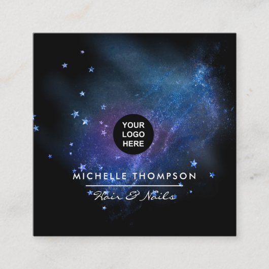 銀河系グリッター名刺 スクエア名刺 (正面)