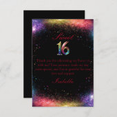 銀河系グロースウィート16招待状 サンキューカード (正面/裏面)