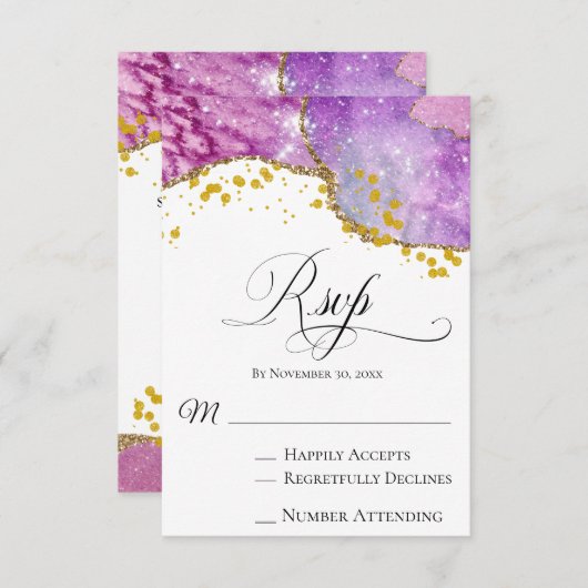 *~*銀河系コスモス宇宙SIMPLY モダン LOVE RSVP (正面/裏面)