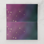 銀河系コンステレ結婚ス金ゴールド星月箔 プレイスカード (内部開封)