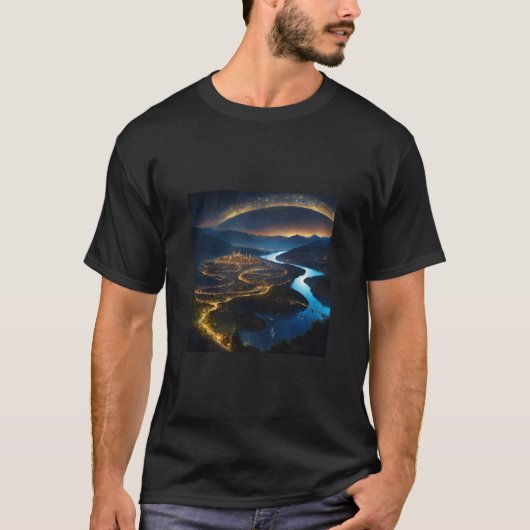 銀河系シック:カスタマイズ宇宙テーマ Tシャツ (正面)