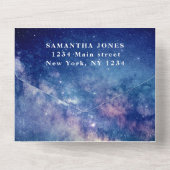 銀河系スウィート16かわいらしスターズスターリーナイトスカイオール オールインワン招待状 (裏面)