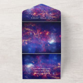 銀河系スウィート16かわいらしスターズ星空 オールインワン招待状 (外側)