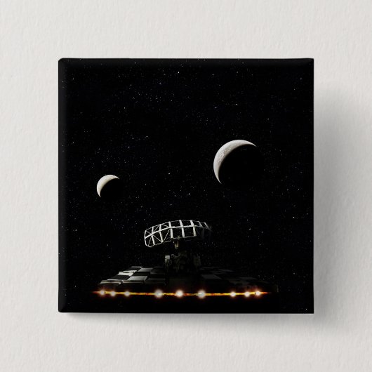 銀河系スキャナ – レーダー宇宙クラフト – Sci-Fi 缶バッジ (正面)