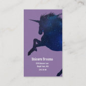 銀河系スターかわいらしズユニコーン 名刺 (裏面)