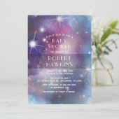 銀河系スターと宇宙のベビーシャワー 招待状 (スタンド正面)