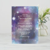 銀河系スターと宇宙結婚式招待状 招待状 (スタンド正面)