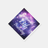 銀河系スターズアウター空間パーソナライズされた誕生日 スタンダードカクテルナプキン (角)