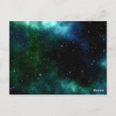 銀河系スターズアウトオブザワールド誕生日招待状 ポストカード (裏面)