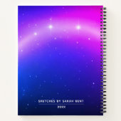 銀河系スターズカスタマイズ可能な名前Sketchbookノートブック ノートブック (裏面)