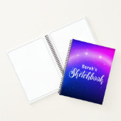 銀河系スターズカスタマイズ可能な名前Sketchbookノートブック ノートブック (内部)