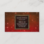 銀河系スターズゴールデンレッドブラック紙吹雪Vip 名刺 (裏面)