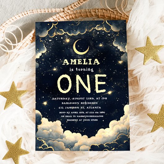 銀河系スターズシテリアベビーファースト誕生日 招待状