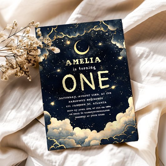 銀河系スターズシテリアベビーファースト誕生日 招待状