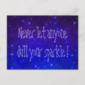 銀河系スターズナイトやる気を起こさせるパーソナライズされた ポストカード (正面)