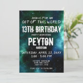 銀河系スターズバースデーパーティーグリーンブルー 招待状 (スタンド正面)