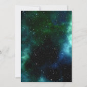 銀河系スターズバースデーパーティーグリーンブルー 招待状 (裏面)