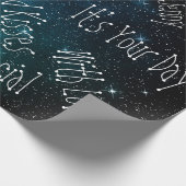 銀河系スターパーソナライズされた誕生日宇宙 ラッピングペーパー (角)