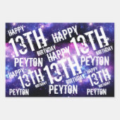 銀河系スターリーナイトカスタム誕生パーティー ラッピングペーパーシート (正面3)