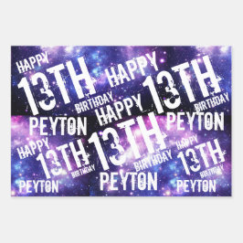 銀河系スターリーナイトカスタム誕生パーティー ラッピングペーパーシート