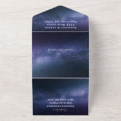 銀河系スターリーナイトスカイユニバース結婚ズ星雲 オールインワン招待状 (外側)