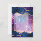 銀河系スターリーナイトバー（ユダヤ教の）バル・ミツバーありがとう サンキューカード (正面)