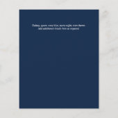 銀河系スターリーナイトバー（ユダヤ教の）バル・ミツバー招待状ネイビー チラシ (裏面)