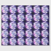 銀河系スター宇宙パーソナライズされたバースデーパーティー ラッピングペーパー (フラット)