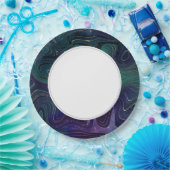 銀河系ストラタグリーンパープル ペーパープレート (パーティー)