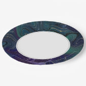 銀河系ストラタグリーンパープル ペーパープレート (アングル)